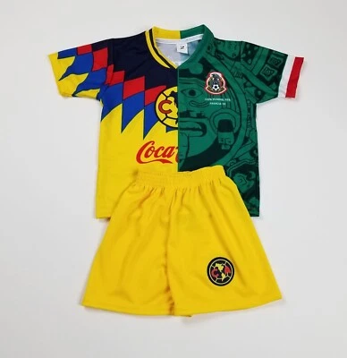 Club america Kid's jersey  yellow/Green Color Futbol Jersey  Soccer uniforms - Image 1 of 2