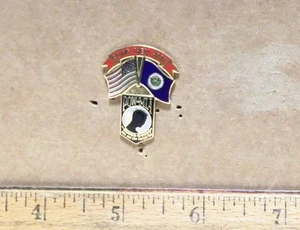 US Flag with Kansas Flag POW*MIA Pin - Picture 1 of 3