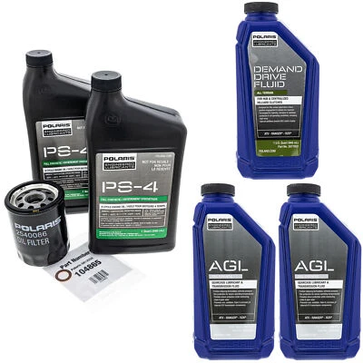 Polaris PS-4 Full Service Oil Change Kit Ranger RZR ACE 500 570 800 Crew XP - Image 1 of 4