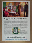 1929 General Electric GE Monitor-Top Refrigerator vintage print Ad photo