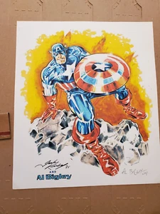 ORIGINAL ART/LITHOGRATH BATMAN AND ROBIN BY AL BIGLEY 11" X 13" - Picture 1 of 3