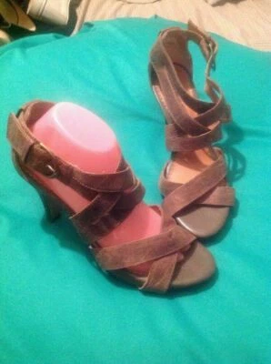 INDIGO 61154 BY CLARKS 9M WOMEN'S BROWN LEATHER SHOES HEELS EUR 40 SANDALS - Image 1 of 4