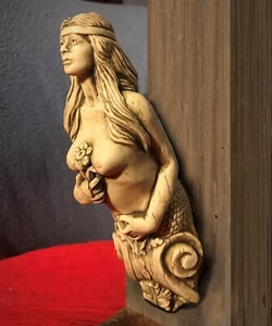 MARINE BUST FIGUREHEAD MERMAID SHIP SCULPTURE NAVY SEA BOAT SAILBOAT PIRATE ART - Picture 1 of 24