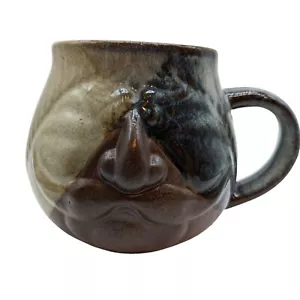 Taza Cara Lanzada a Mano con Bigote Aplicado y Nariz Bien Hecha Gran Regalo - Imagen 1 de 10