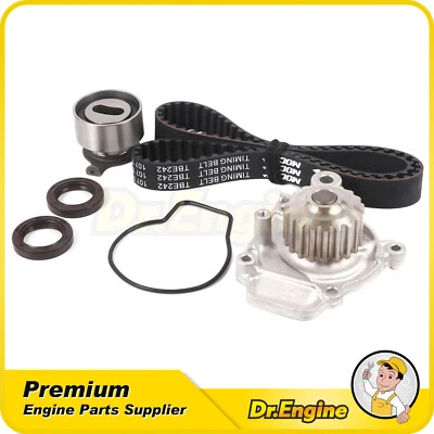 Kit de correa de distribución bomba de agua apta para Honda CRX Civic 88-91 1.6L SOHC D16A6 Foto 1 de 4
