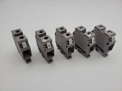 5PC Set Entrelec M35/16 Wiring Terminal Block Gray Feed-Through 150A 600V Grey - Image 1 of 4