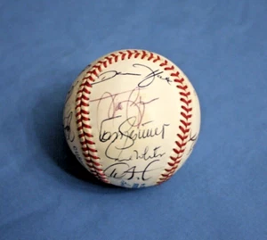 Balón autografiado por el equipo Toronto Blue Jays 1994 20 sigs R. Alomar, Molitor, Olerud - Imagen 1 de 8