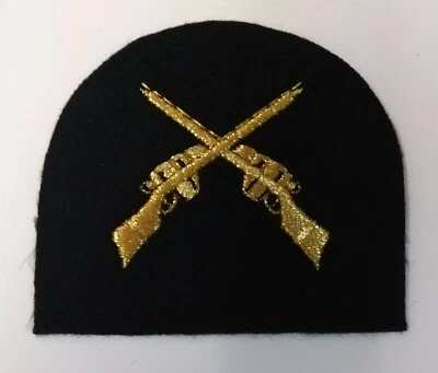 British Military Royal Marines RM Marksman Crossed Rifles Qualification Patch - Image 1 of 2