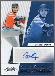 2019 Panini Chronicles Absolute Rookie Autographs ARA-CP Cionel Perez Astros - Foto 1 di 2