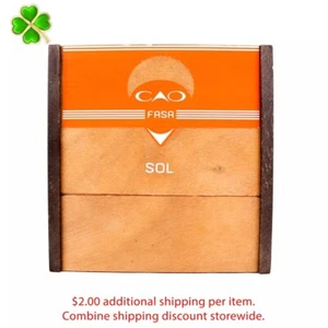 CAO Fasa Sol Toro Scatola vuota per sigari in legno 7" x 7" x 3" - Foto 1 di 12