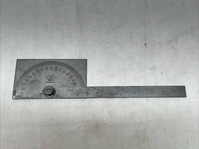 Starrett 183 Steel Protractor Double Graduations Machinist Inpection Gage - Image 1 of 3