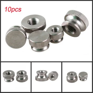 10pcs Stainless Steel M3 M4 M5 M6 M8 Knurled Head Thumb Nuts High Type Grip Knob - Picture 1 of 14