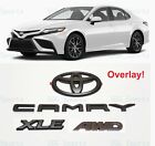 2018 - 2023 TOYOTA CAMRY XLE AWD BLACK OUT EMBLEM BADGE LETTERS OVERLAY KIT