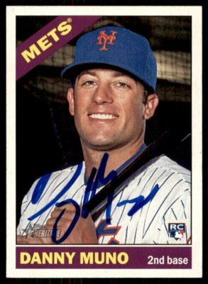 2015 Topps Heritage Danny Muno Signed IP AUTO RC New York Mets #557 - Image 1 of 2