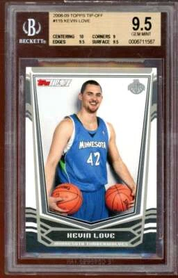 Kevin Love Rookie Card 2008-09 Topps Tip-Off #115 BGS 9.5 (10 9 9.5 9.5) - Image 1 of 2