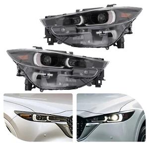 A Pair Headlights for 2022-2024 Mazda CX-5 Full LED Headlamp Non-AFS&LED DRL L+R - Picture 1 of 19