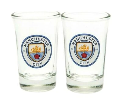 Gafas de chupito Manchester City, producto con licencia M. City FC (dos vasos de chupito) Foto 1 de 3