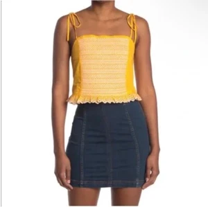 Tanya Taylor Randy Top, Cropped, 100% Cotton, Embroidered, Size M, NWT - Picture 1 of 6