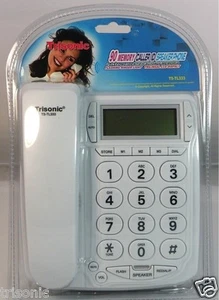 White Big Button HOME TELEPHONE Corded Wall Desk 90 Memory Speaker Phone Dialing - Bild 1 von 6