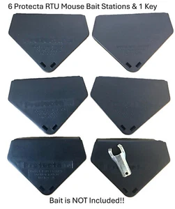 6 Protecta RTU Mice / Mouse Control Bait Stations 1 Key - Picture 1 of 6