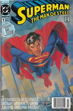 SUPERMAN: THE MAN OF STEEL #1 (1991) COMIC BOOK ~ DC Comics