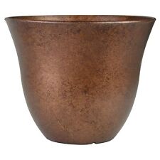 Classic Home and Garden Honeysuckle Resin Flower Pot Planter, Copper, 15"