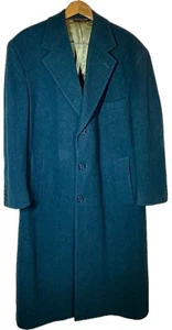 Cardinal Of Canada Luxury Mens Long 100% Cashmere Wool Academia Overcoat 40 S - Picture 1 of 9
