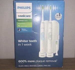 Philips Sonicare Clean Wiederaufladbare Elektrische Zahnbürste, 2er Pack Offener Karton - Bild 1 von 3