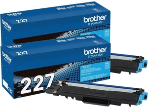 Cartuchos de tóner cian originales Brother TN227C paquete de 2 nuevos sellados OEM láser - Imagen 1 de 1