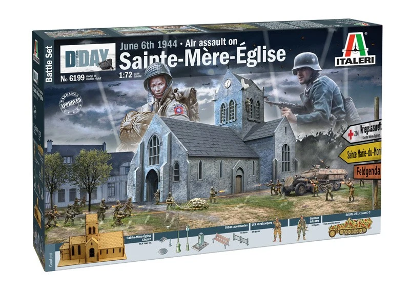 Italeri 6199 - 1:72 Set De Combat Normandie St.-Mère-Église - Neuf - Photo 1/1