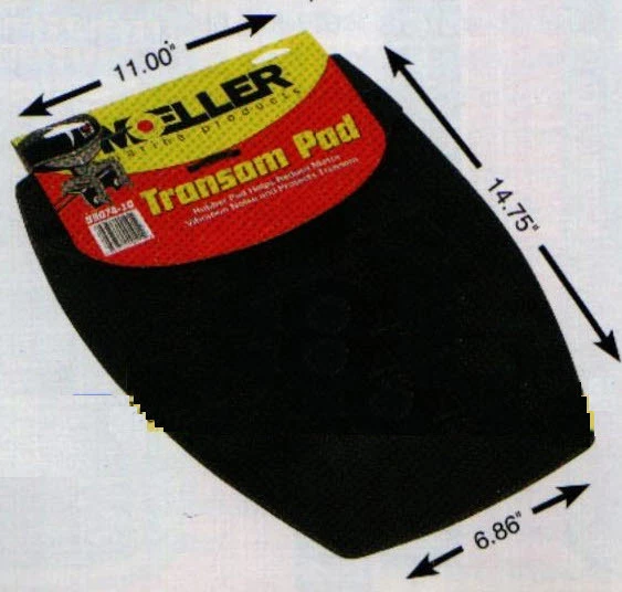 Moeller 099073-10 Rubber OutBoard Motor Transom Protection Pad Up To 25 HP - Image 1 of 1