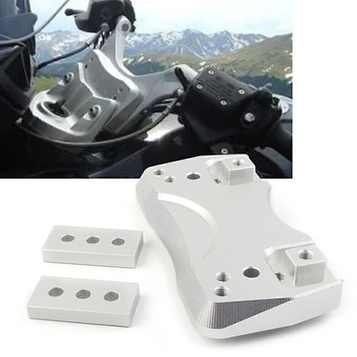 For BMW K1200GT K1300GT CNC Chrome Handle bar Clamp Handlebar Riser Adapter - Image 1 of 4