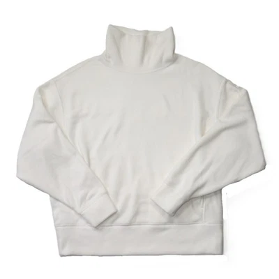 NWT Alo Polar Fleece Hazy Mock Neck Pullover in Ivory Oversized Sweatshirt XS - Image 1 of 4
