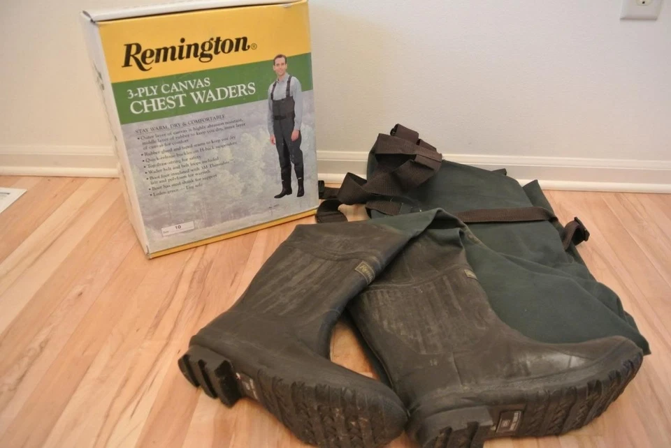 Zapato Remington 3 Capas Lona Pecho Vadeadores VERDE Talla Hombre 10 Pesca Caza Foto 1 de 1