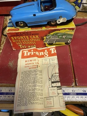 Tri-ang No 2 Minic Wind-Up Sports Car Original Box Included - Image 1 of 4