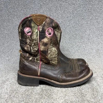 Ariat Fatbaby Western Botas Vaqueras Camufladas Marrón Rosa Talla 8 B Cuero 10006854 Foto 1 de 4