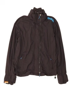SUPERDRY Mens Windcheater Bomber Jacket UK 44 2XL Black Nylon AM13 - Picture 1 of 3