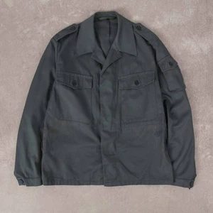 Vintage 80s Military Chore Jacket M Men's Charcoal Grey Americana - Picture 1 of 7