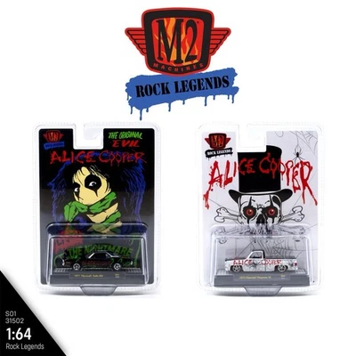 🔥Alice Cooper M2 Rock Legends ‘73 Chevy Cheyenne 10/‘71 Plymouth Cuda Preorder - Image 1 of 4