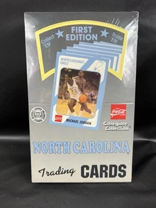 1989 North Carolina Collegiate Basketball 1st Edition Box 36 Packs Jordan Sealed - Picture 1 of 16