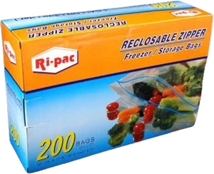 200 Gallon Size 10 to 9 16x11 Inch Zip Lock Reclosable Freezer Storage Bags - Picture 1 of 11