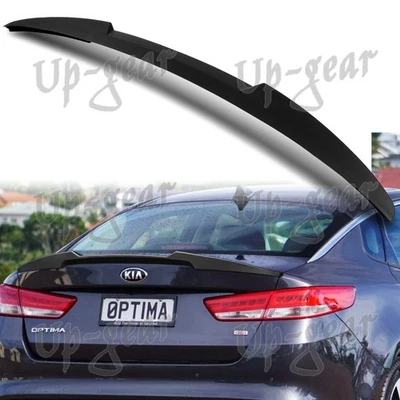For 2016-2020 Kia Optima W-Power Unpainted Black V-Style Trunk Duckbill Spoiler - Image 1 of 4