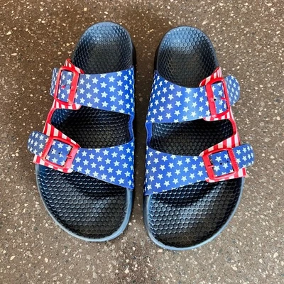 Birkenstock Stars and Stripes 美国懒人鞋可调节绑带凉鞋 尺寸 39.5 (8) — 第 1/4 张图片