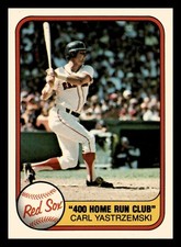 1981 Fleer Carl Yastrzemski HOF Boston Red Sox 400 HR Club #638 Centered Mint
