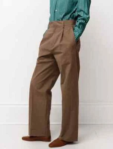 Pantalón grande plisado Cristaseya marrón XS - Imagen 1 de 14