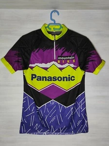 MOUNTAIN BIKE PANASONIC SHIRT CYCLING VINTAGE JERSEY SIZE XL - Picture 1 of 11