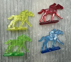 HASBRO 1971 Family Fun Horse Race Board Game Replacement PART SET/4 translucent - Picture 1 of 5