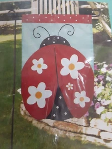 Meadow Creek "Daisy Ladybug" Decorative Garden Flag 12.5x18in NIP - Picture 1 of 6
