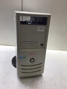 Vintage Retro White Beige ATX Sleeper Build Case - Afbeelding 1 van 6