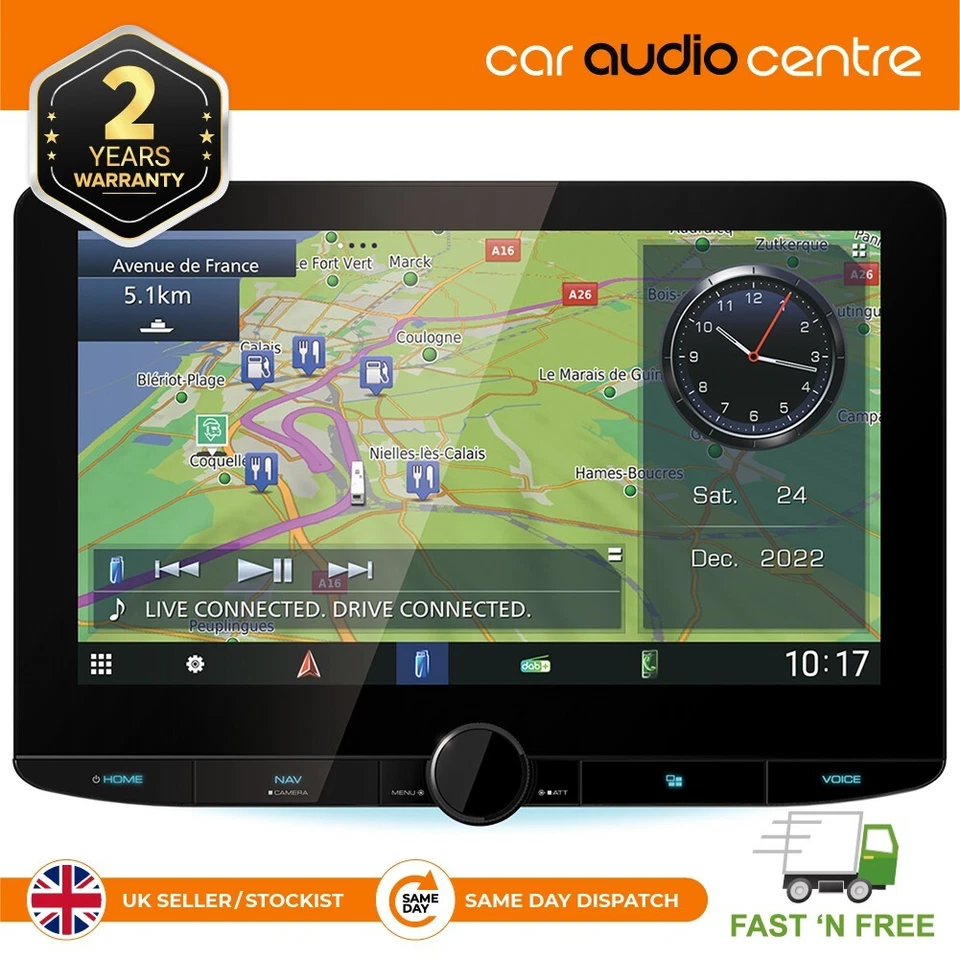 Kenwood DNR992RVS - 10.1" Navigation HD DAB USB Carplay Android Car Screen